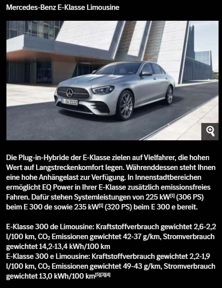 Auto Brinkmann E Klasse Limousine